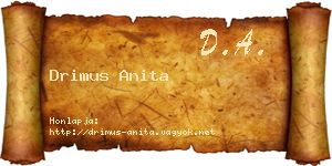 Drimus Anita névjegykártya